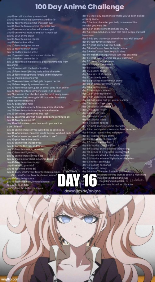 The Anime Adaptation Has Some Good Animation Imo | DAY 16 | image tagged in 100 day anime challenge,junko be pissed | made w/ Imgflip meme maker