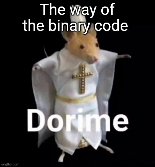 rato dorime | The way of the binary code | image tagged in rato dorime | made w/ Imgflip meme maker