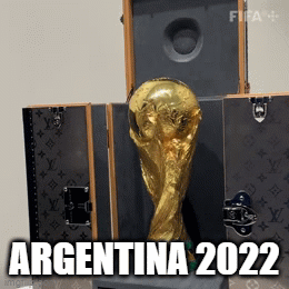 Ticket En Or - Cadeau Coupe Du Monde 2022 - Argentine Vs Croatie - Trophée Doré