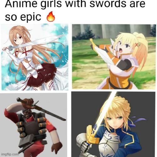 Demoknight is my favorite anime protagonist | made w/ Imgflip meme maker