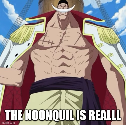 the one piece is real | THE NOONQUIL IS REALLL | image tagged in the one piece is real | made w/ Imgflip meme maker