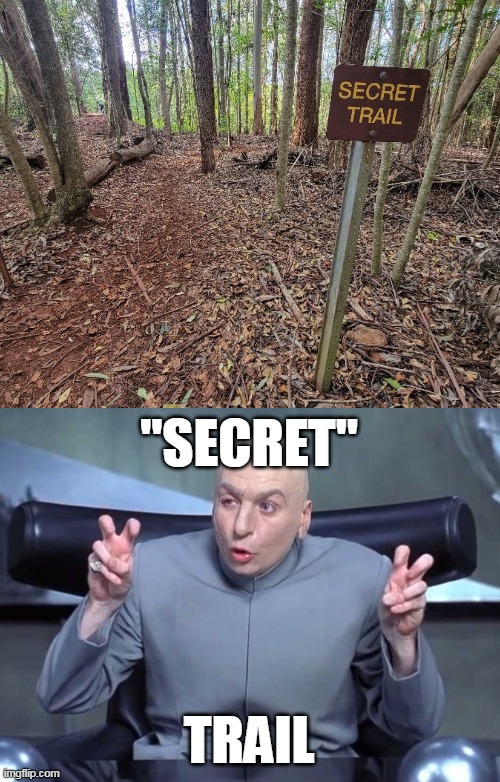 Looking for the Van Advertising Free Candy, Anyone? | "SECRET"; TRAIL | image tagged in dr evil quotes,meme,memes,signs | made w/ Imgflip meme maker