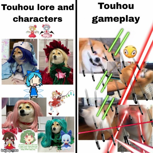 image tagged in touhou,video games,gaming,japan,funny dog memes | made w/ Imgflip meme maker