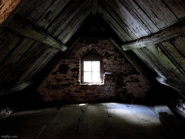Old attic | image tagged in old attic | made w/ Imgflip meme maker
