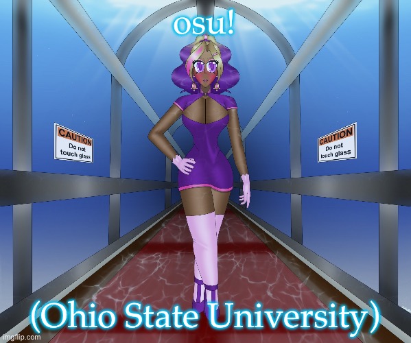 Kashiko in the underwater hall | osu! (Ohio State University) | image tagged in kashiko in the underwater hall | made w/ Imgflip meme maker