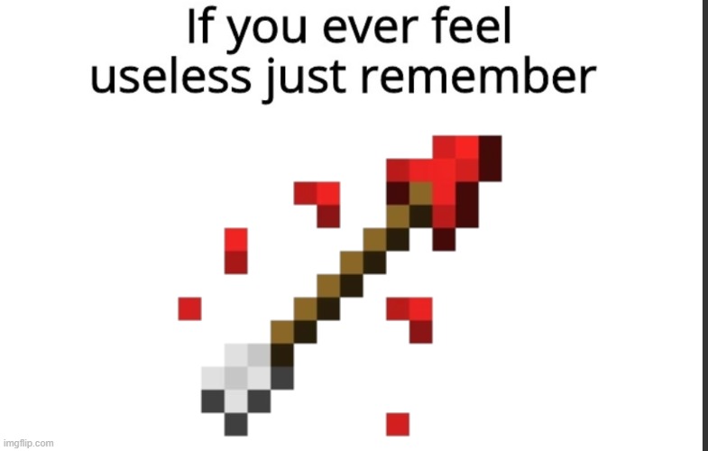 I literally forgot this existed | image tagged in minecraft,if you ever feel useless | made w/ Imgflip meme maker