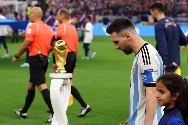 High Quality Lionel Messi wins World Cup Blank Meme Template