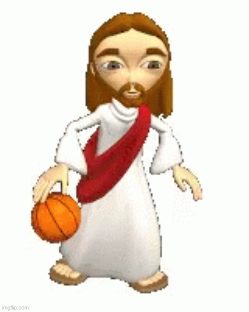 Jesus B-ball | image tagged in basketball,gifs | made w/ Imgflip meme maker