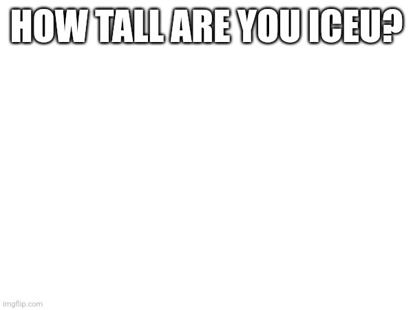 How tall | HOW TALL ARE YOU ICEU? | image tagged in how tough are you | made w/ Imgflip meme maker