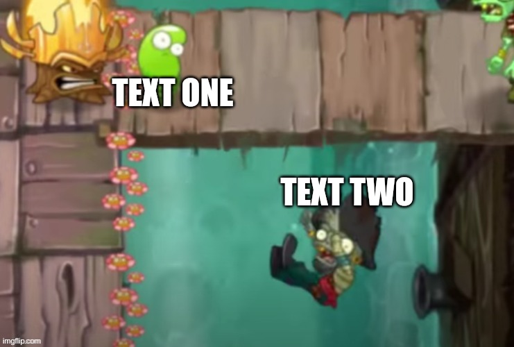 https://imgflip.com/memetemplate/431325846/Pirate-zombie-falling | TEXT ONE; TEXT TWO | image tagged in pirate zombie falling | made w/ Imgflip meme maker