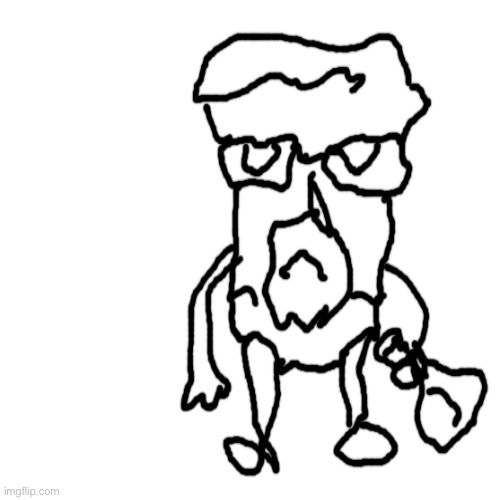 i tried to draw breaking bad spongebob with my right hand | image tagged in memes,blank transparent square | made w/ Imgflip meme maker