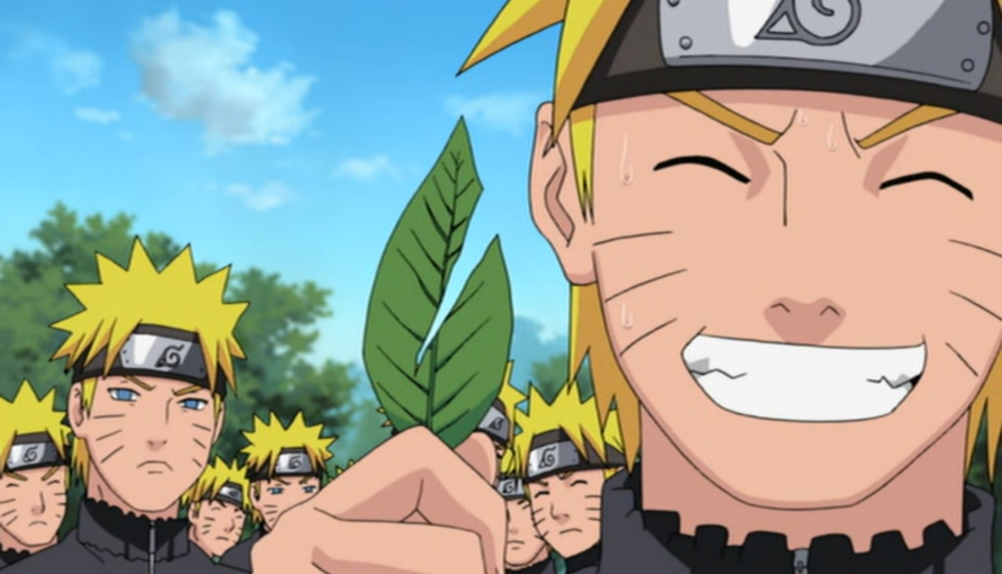 High Quality Naruto and his almost half-cut leaf Blank Meme Template