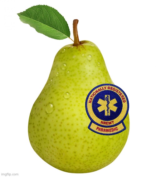 haha, pearamedic | image tagged in pear | made w/ Imgflip meme maker