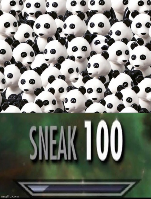 *sees a dog in the pack of pandas* | image tagged in sneak 100,pandas,panda,dog,memes,sneaky | made w/ Imgflip meme maker