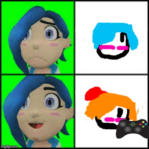 Original Tari icon (my version if not actual) vs meggari icon | image tagged in smg4 | made w/ Imgflip meme maker