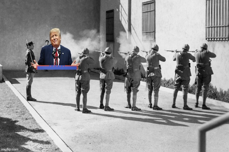 firing squad | image tagged in firing squad | made w/ Imgflip meme maker