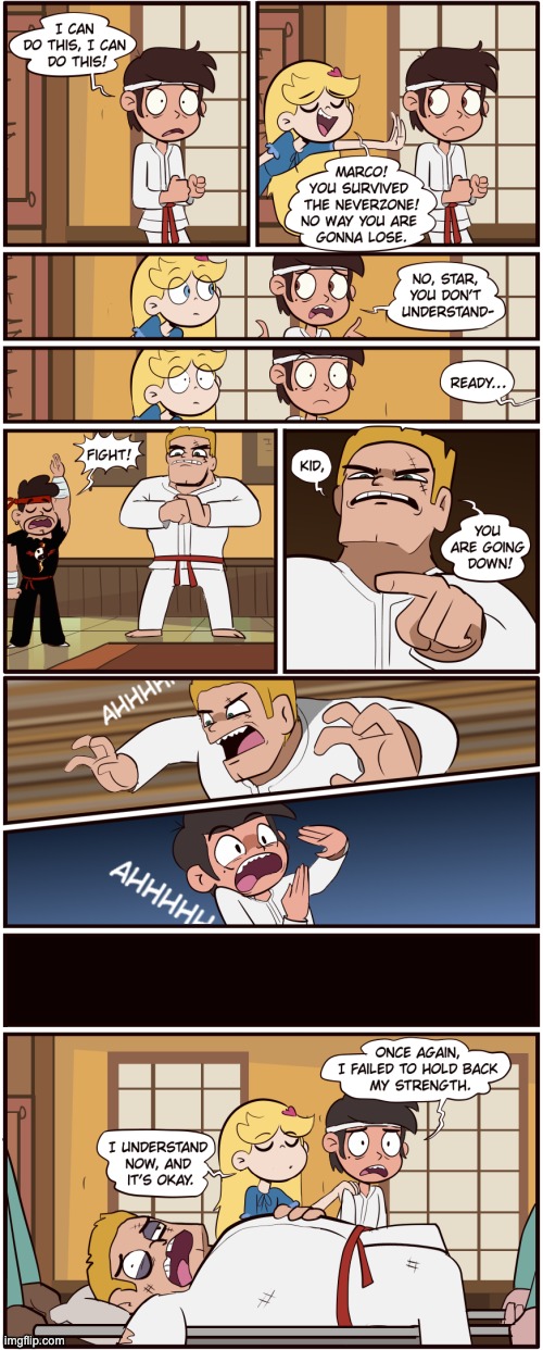 MorningMark - Ended up Winning without holding the strength | image tagged in morningmark,comics,svtfoe,star vs the forces of evil,memes,comics/cartoons | made w/ Imgflip meme maker