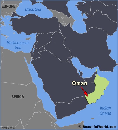 Oman map | image tagged in oman map | made w/ Imgflip meme maker