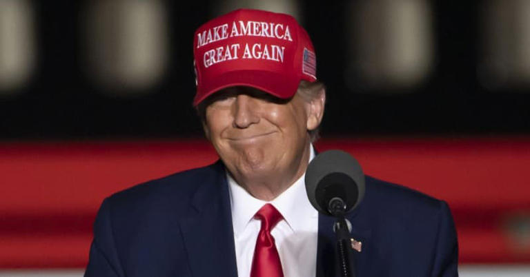 MAGA Donald Trump smiles and smirks Blank Meme Template