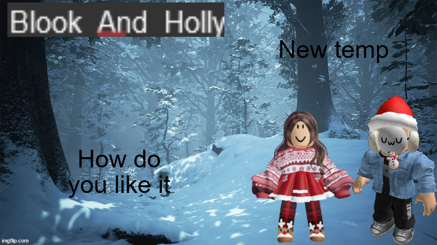 Blook_And_Holly | New temp; How do you like it | image tagged in blook_and_holly | made w/ Imgflip meme maker