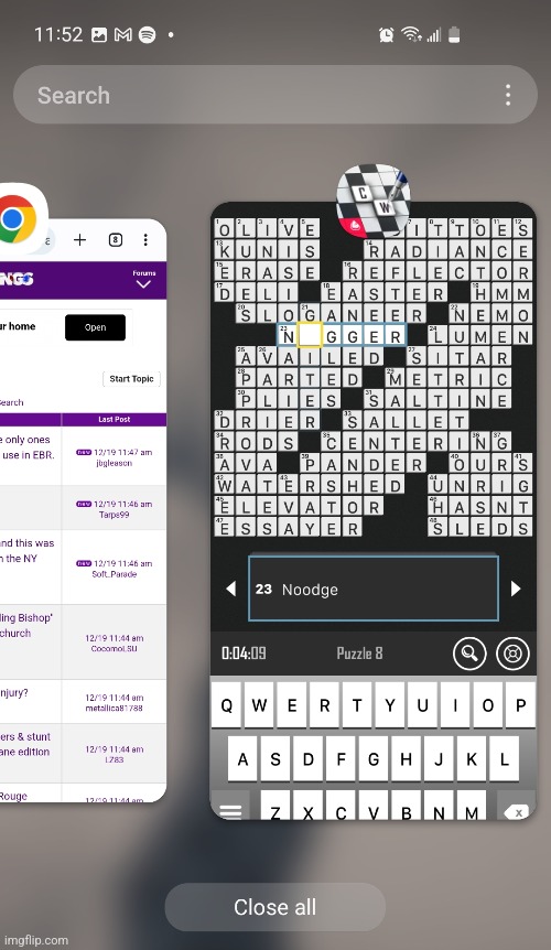 Hanukkah started yesterday and this was the crossword puzzle layout in