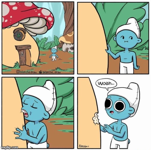 image tagged in comics,smurfs | made w/ Imgflip meme maker