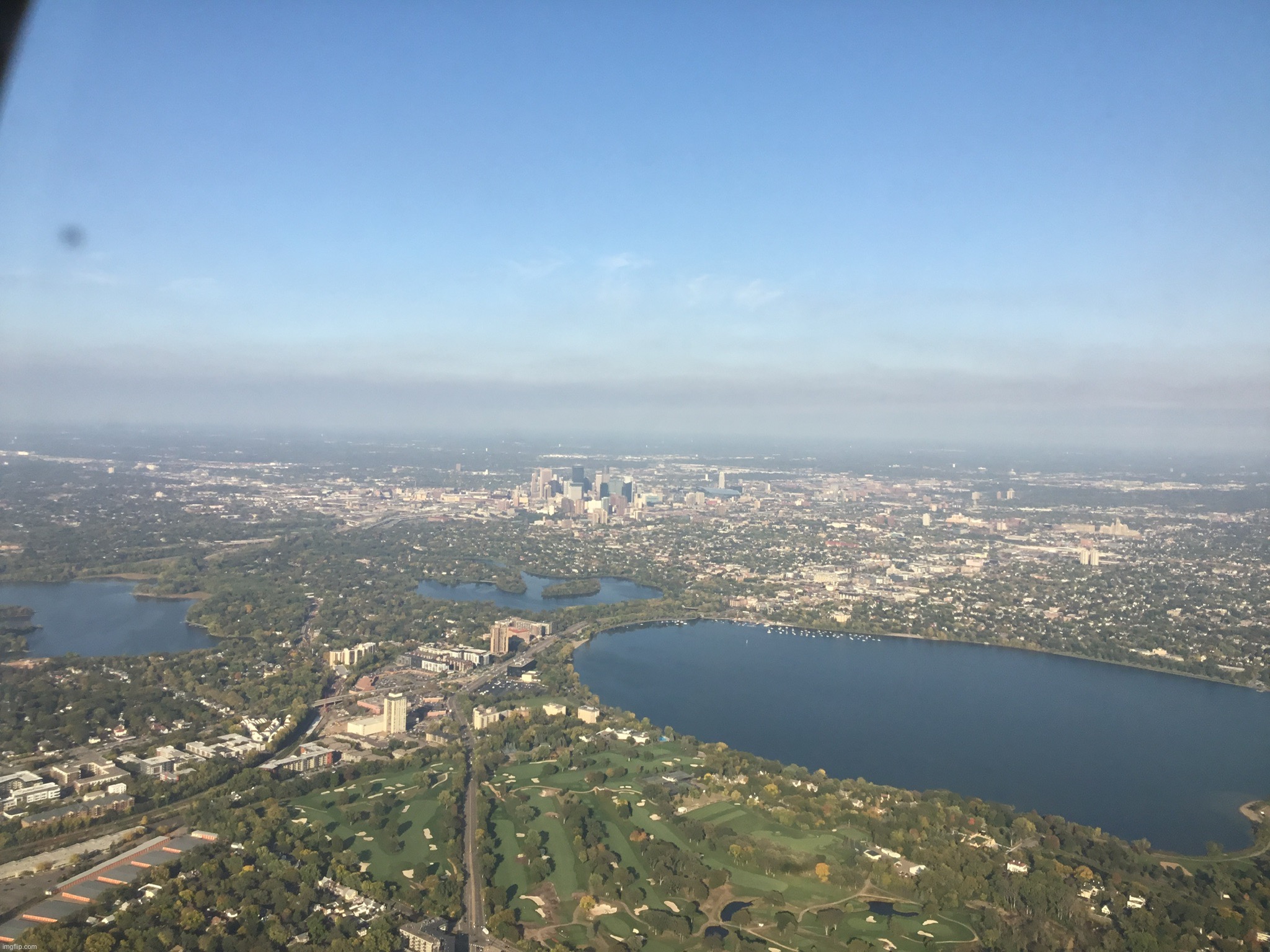 Photo of Minneapolis, Minnesota, taken on October 4th, 2021 on a Boeing 737 max | made w/ Imgflip meme maker