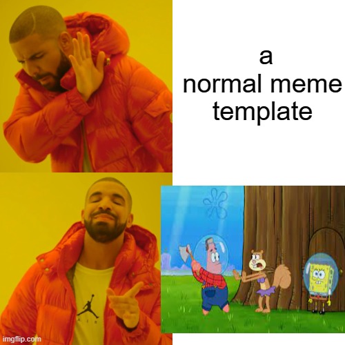 Drake Hotline Bling Meme | a normal meme template | image tagged in memes,drake hotline bling | made w/ Imgflip meme maker