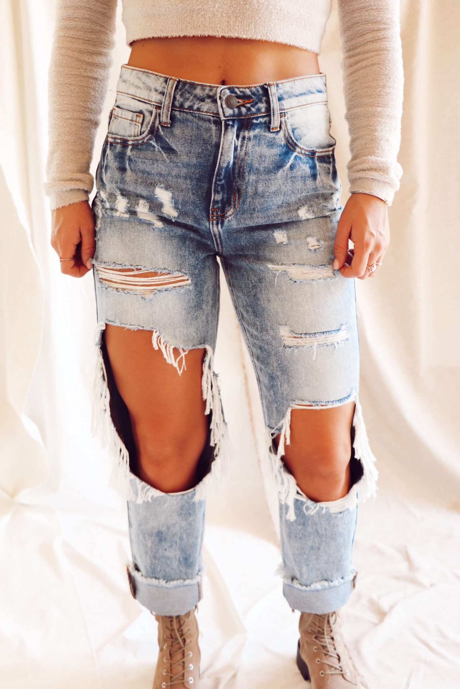 High Quality ripped jeans Blank Meme Template