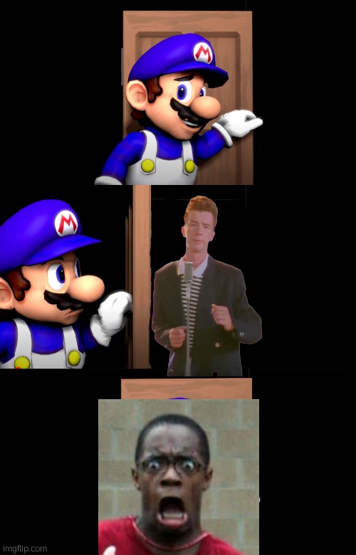 when your scared of rickrolls | image tagged in smg4 door with no text | made w/ Imgflip meme maker