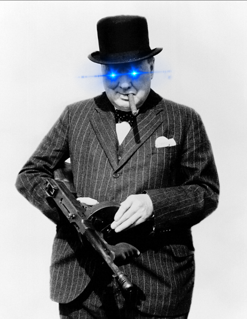 Based Winston Churchill Blank Meme Template