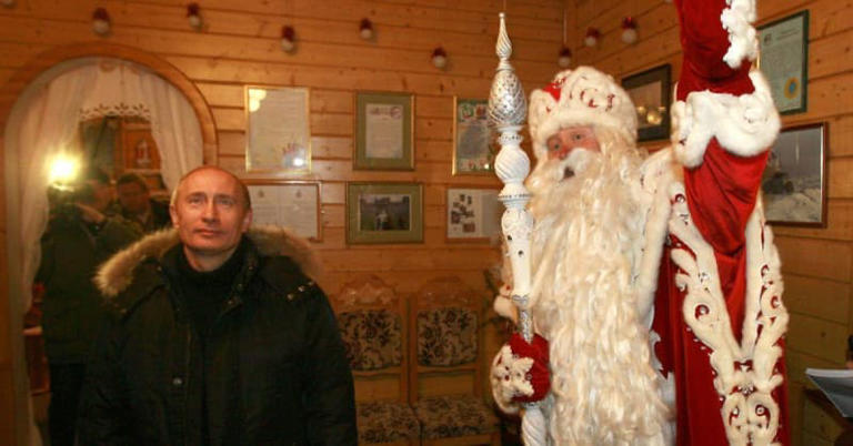 High Quality Putin and Santa Claus in Ukraine Blank Meme Template