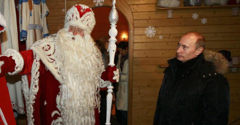 Putin and Santa Claus in Ukraine Blank Meme Template