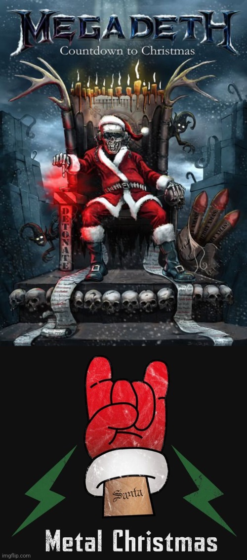COUNTDOWN TO CHRISTMAS | image tagged in megadeth,christmas,metal | made w/ Imgflip meme maker