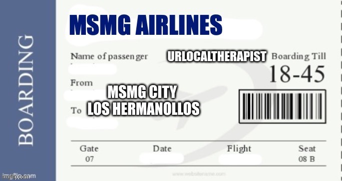 URLOCALTHERAPIST MSMG CITY 

LOS HERMANOLLOS | made w/ Imgflip meme maker