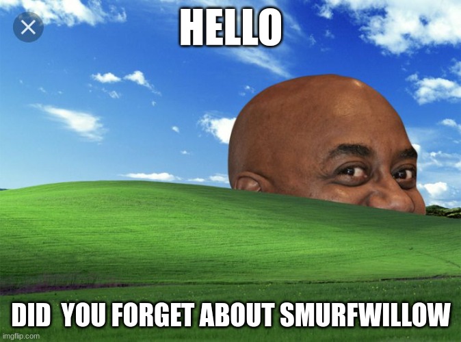 Eavesdropping | HELLO; DID  YOU FORGET ABOUT SMURFWILLOW | image tagged in eavesdropping | made w/ Imgflip meme maker