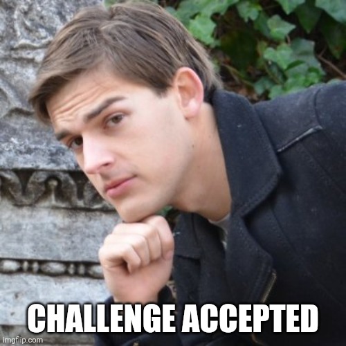 MatPat | CHALLENGE ACCEPTED | image tagged in matpat | made w/ Imgflip meme maker