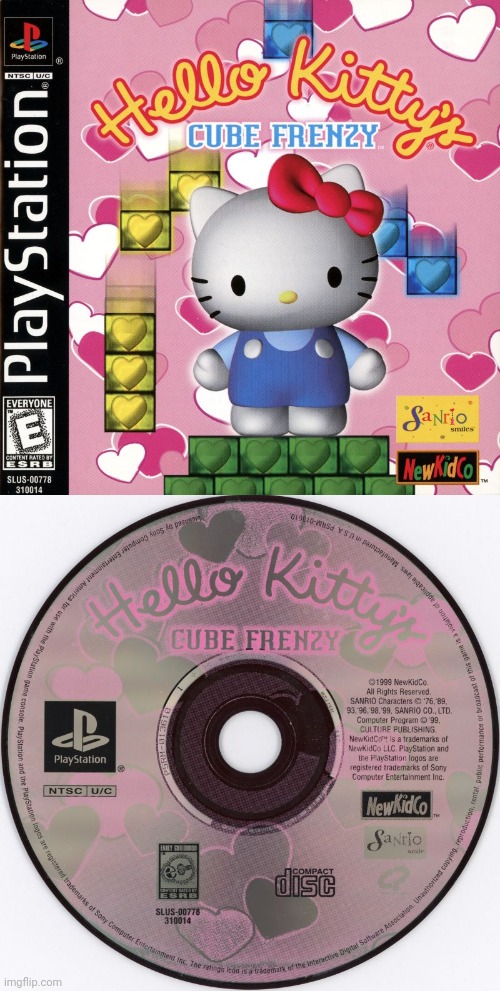 Look closely at the esrb ratings | image tagged in hello kitty cube frenzy | made w/ Imgflip meme maker