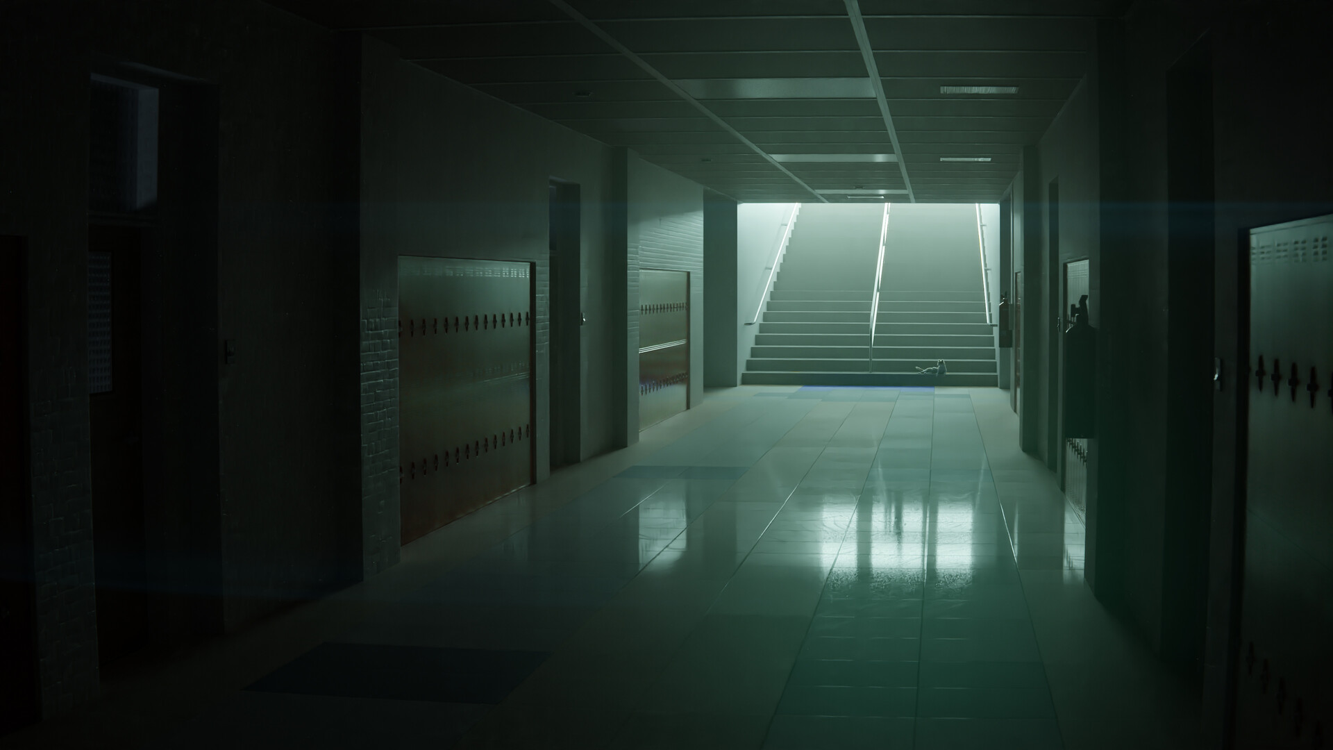 High Quality A hallway Blank Meme Template