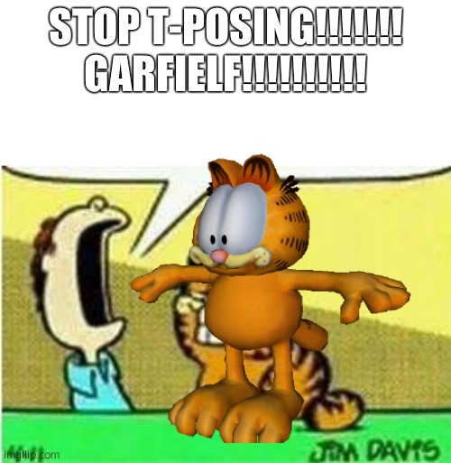 freedom_for_everyone garfield t-pose Memes & GIFs - Imgflip