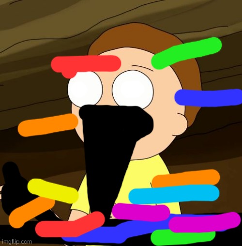 Glitched Morty (Drawn Glitch) | image tagged in pibby | made w/ Imgflip meme maker