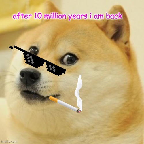 Doge Meme | after 10 million years i am back | image tagged in memes,doge | made w/ Imgflip meme maker