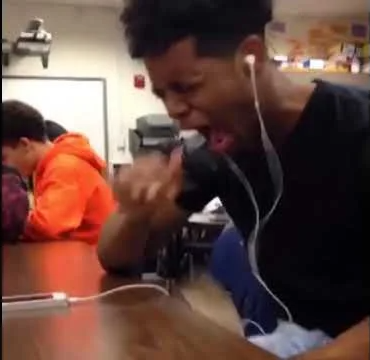High Quality black guy crying over music Blank Meme Template