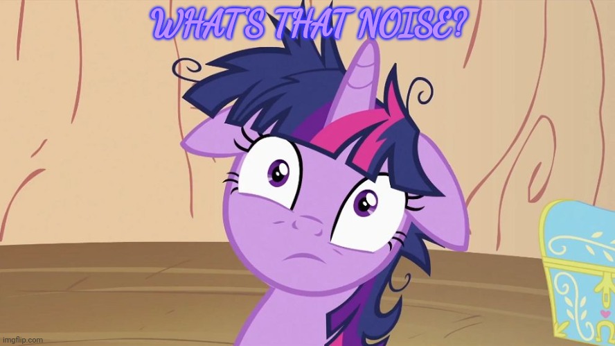 Messy Twilight Sparkle | WHAT'S THAT NOISE? | image tagged in messy twilight sparkle | made w/ Imgflip meme maker