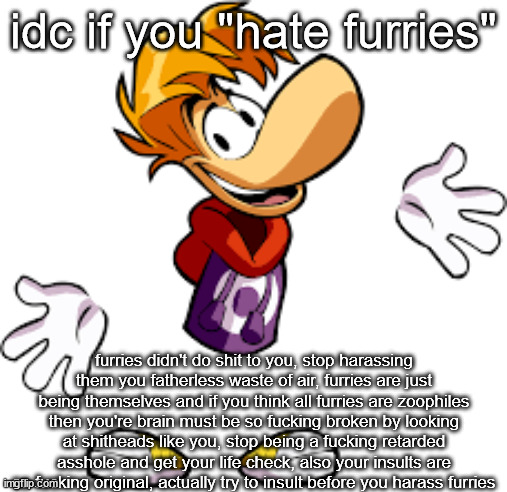 High Quality idc if you hate furries but better Blank Meme Template