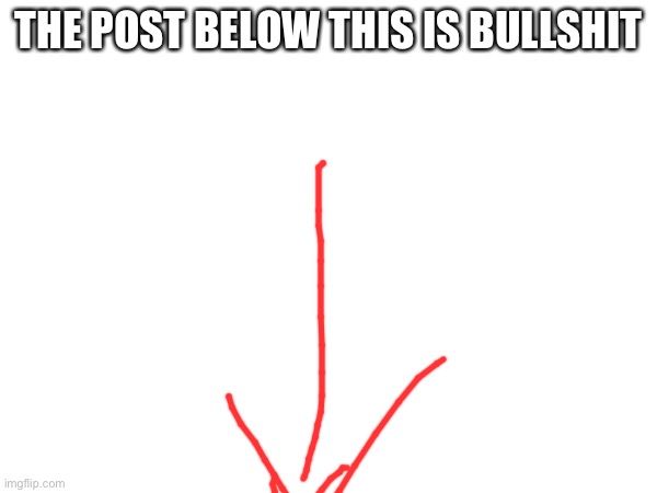 very clever title | THE POST BELOW THIS IS BULLSHIT | image tagged in bullshit | made w/ Imgflip meme maker
