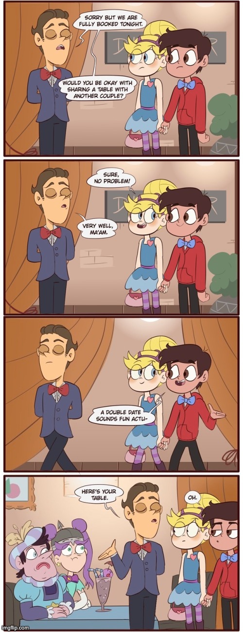 Starco Week Day 1: Awkward Dating Moments | image tagged in comics,star vs the forces of evil,svtfoe,comics/cartoons,memes,morningmark | made w/ Imgflip meme maker