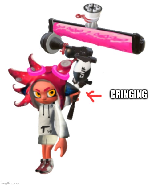 In game splatza | CRINGING | image tagged in in game splatza | made w/ Imgflip meme maker