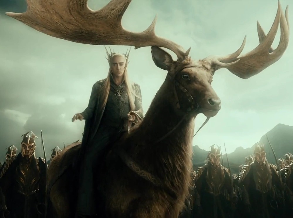 Thranduil on moose (The Hobbit) Blank Meme Template