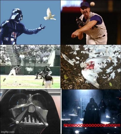 That'll Make You Turn to the Darkside | image tagged in darth vader,randy johnson | made w/ Imgflip meme maker